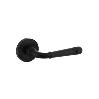 Intersteel Deurkruk Helena op rozet ø54x9mm met rillen Mat zwart
