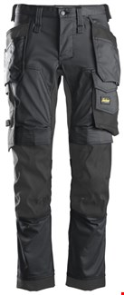 Snickers Workwear 6241 Stretch Werkbroek met holsterzakken grijs/zwart - maat 48
