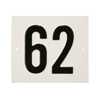 Besbo huisnummerplaat - Nr. 62 - aluminium