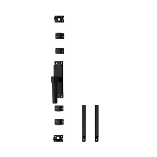 Intersteel kruk espagnolet links - L-recht - met stangenset 2x1245mm - mat zwart